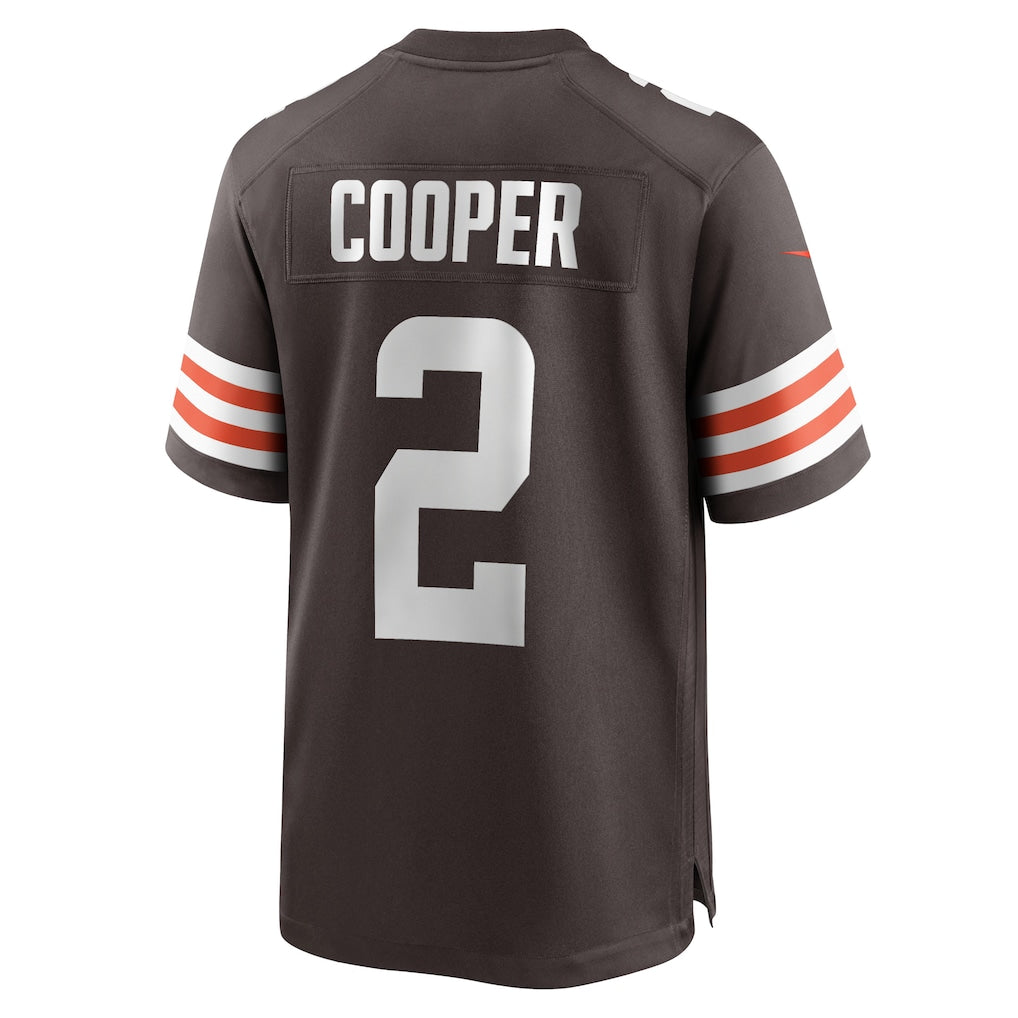 Choea C.Browns #2 Amari Cooper Brown Player Game Jersey