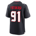 Choea H.Texans #91 Folorunso Fatukasi Navy Team Game Jersey