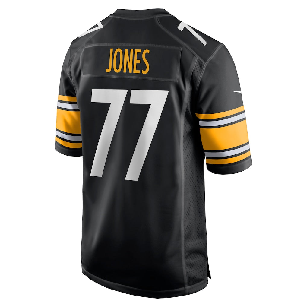 Choea P.Steelers #77 Broderick Jones Black Game Jersey