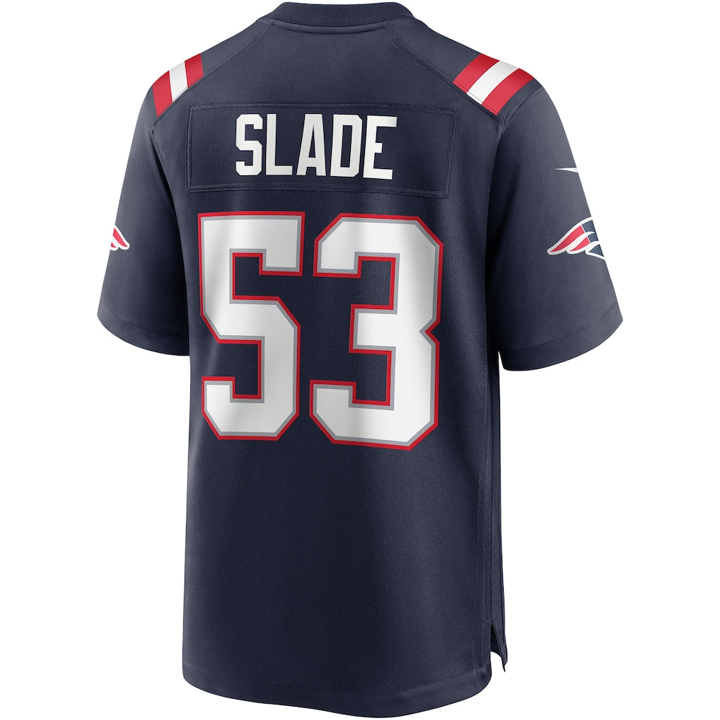 Choea NE.Patriots #53 Chris Slade Navy Game Retired Player Jersey