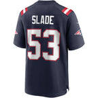 Choea NE.Patriots #53 Chris Slade Navy Game Retired Player Jersey