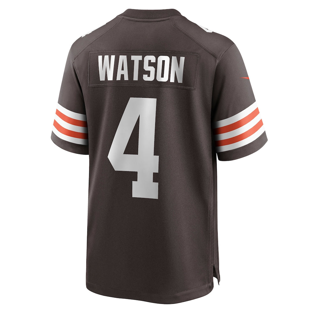 Choea C.Browns #4 Deshaun Watson Brown Game Jersey