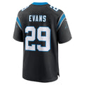 Choea C.Panthers #29 Akayleb Evans Black Team Game Jersey