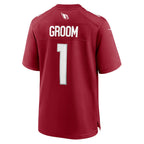Choea A.Cardinals #1 Groom Cardinal Team Game Jersey