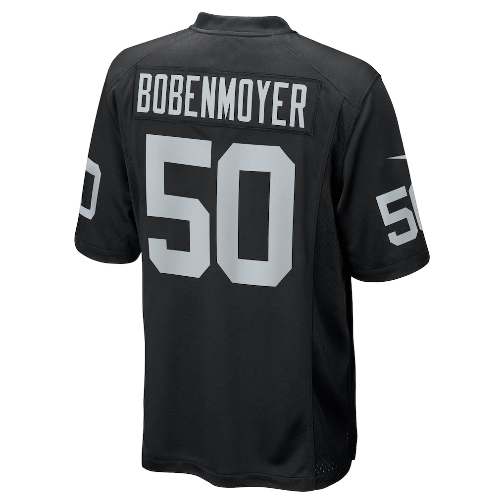 Choea LV.Raiders #50 Jacob Bobenmoyer Black Game Player Jersey