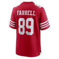 Choea SF.49ers #89 Luke Farrell Scarlet Team Game Jersey