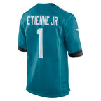 Choea J.Jaguars #1 Travis Etienne Jr Teal Game Jersey