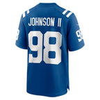 Choea IN.Colts #98 Eric Johnson II Royal Team Game Jersey