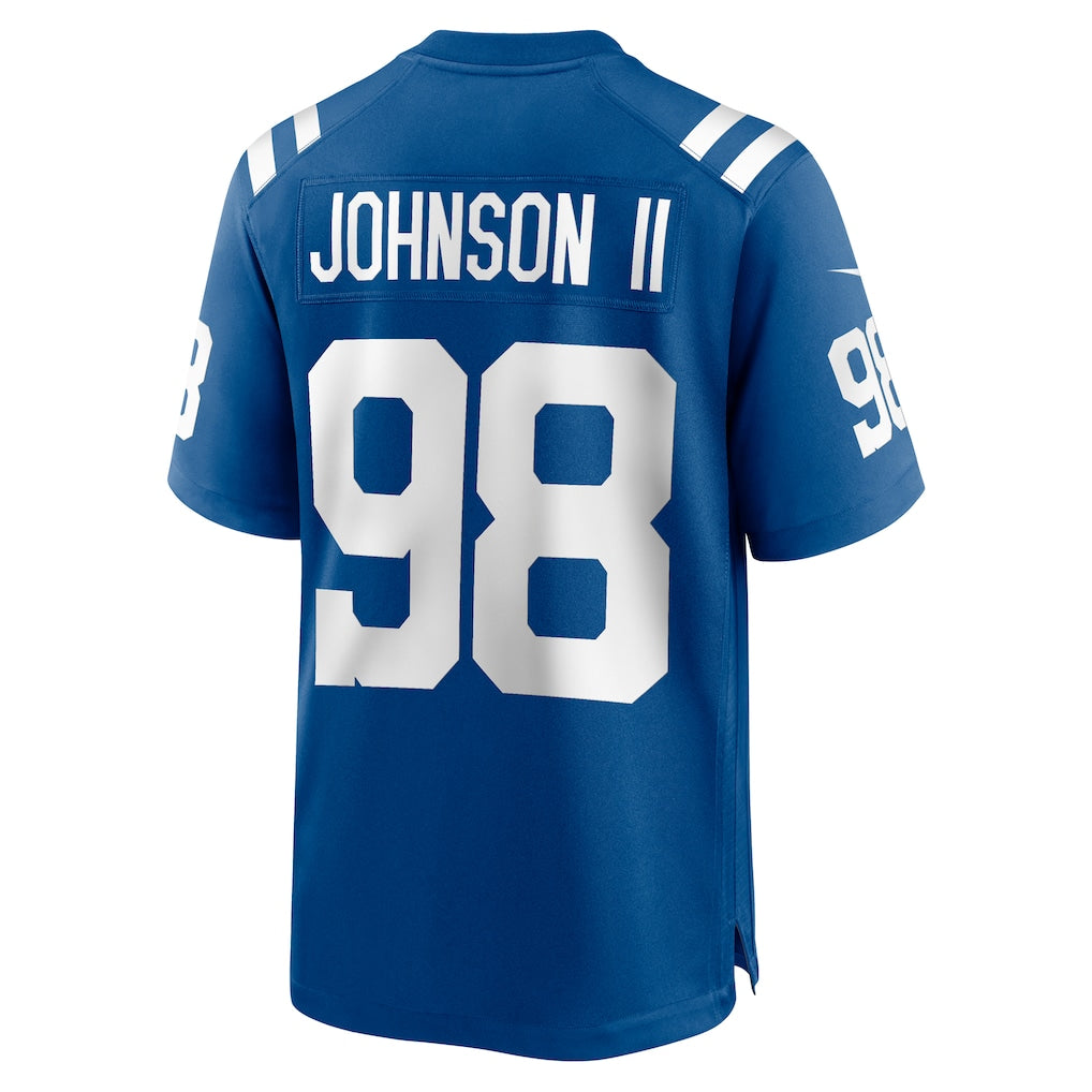 Choea IN.Colts #98 Eric Johnson II Royal Team Game Jersey