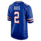 Choea B.Bills #2 Tyler Bass Royal Game Player Jersey