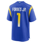 Choea LA.Rams #1 Emmanuel Forbes Jr. Royal Team Game Jersey