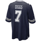 Choea D.Cowboys #7 Trevon Diggs Navy Game Jersey