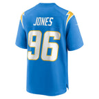 Choea LA.Chargers #96 Naquan Jones Powder Blue Team Game Jersey