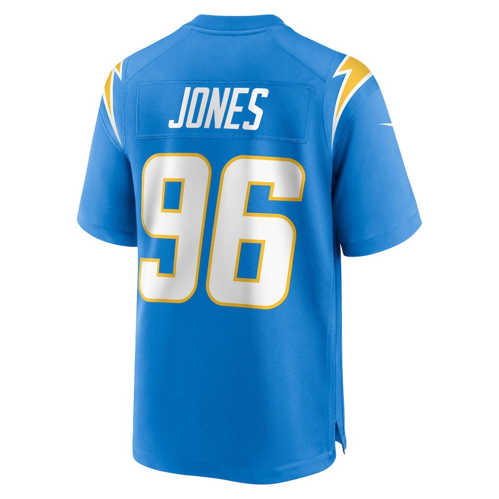 Choea LA.Chargers #96 Naquan Jones Powder Blue Team Game Jersey