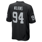 Choea LV.Raiders #94 Christian Wilkins Black Team Game Jersey
