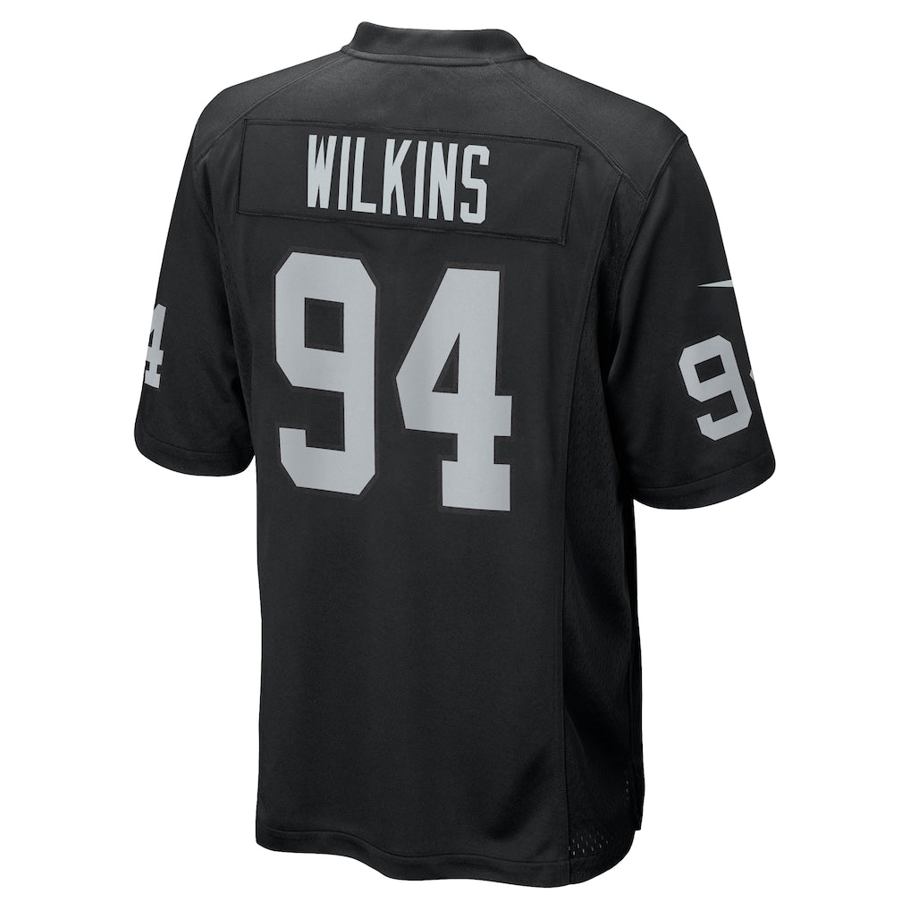 Choea LV.Raiders #94 Christian Wilkins Black Team Game Jersey