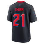 Choea H.Texans #21 Nick Chubb Navy Alternate 2 Game Jersey