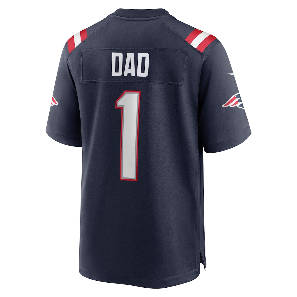 Choea NE.Patriots #1 Dad Navy Game Jersey