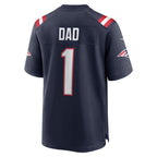 Choea NE.Patriots #1 Dad Navy Game Jersey