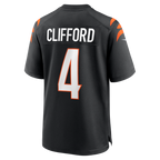 Choea C.Bengals #4 Sean Clifford Black Team Game Jersey