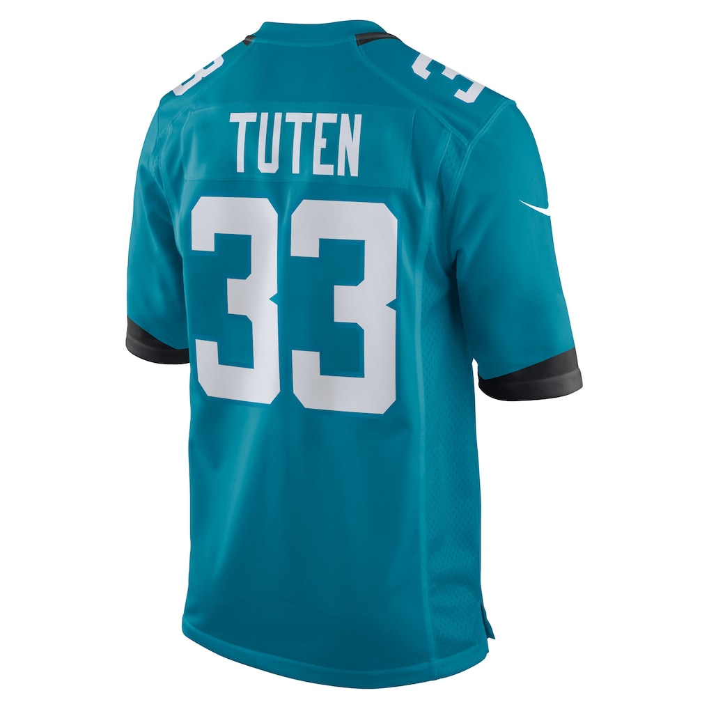 Choea J.Jaguars #33 Bhayshul Tuten Teal Team Game Jersey