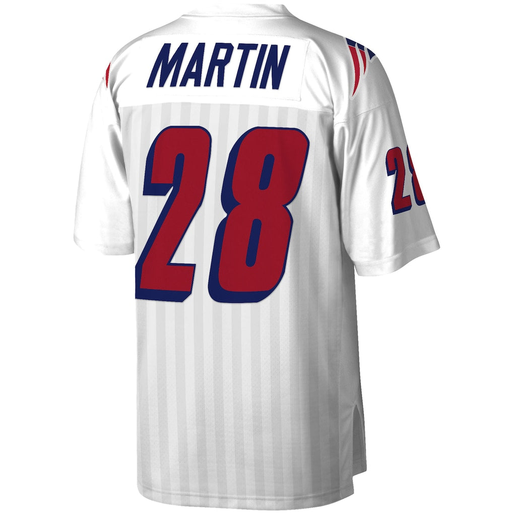 Choea NE.Patriots #28 Curtis Martin Mitchell & Ness White Legacy Replica Jersey