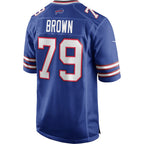 Choea B.Bills #79 Ruben Brown Royal Game Retired Player Jersey