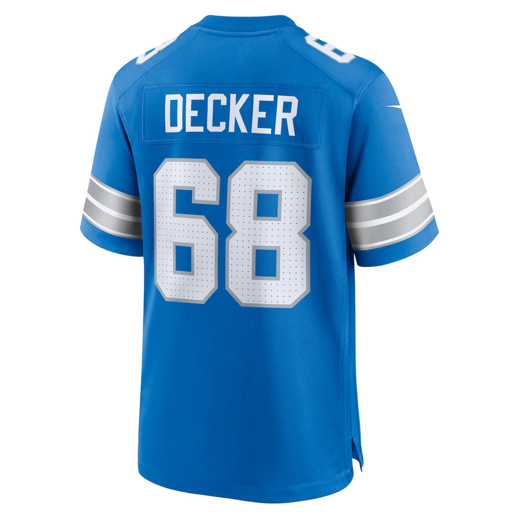 Choea D.Lions #68 Taylor Decker Blue Team Game Jersey