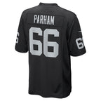 Choea LV.Raiders #66 Dylan Parham Black Game Player Jersey