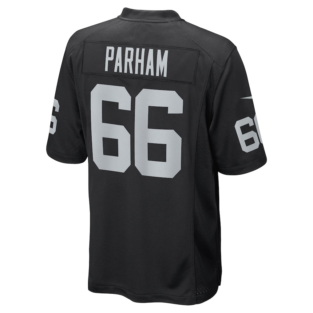 Choea LV.Raiders #66 Dylan Parham Black Game Player Jersey