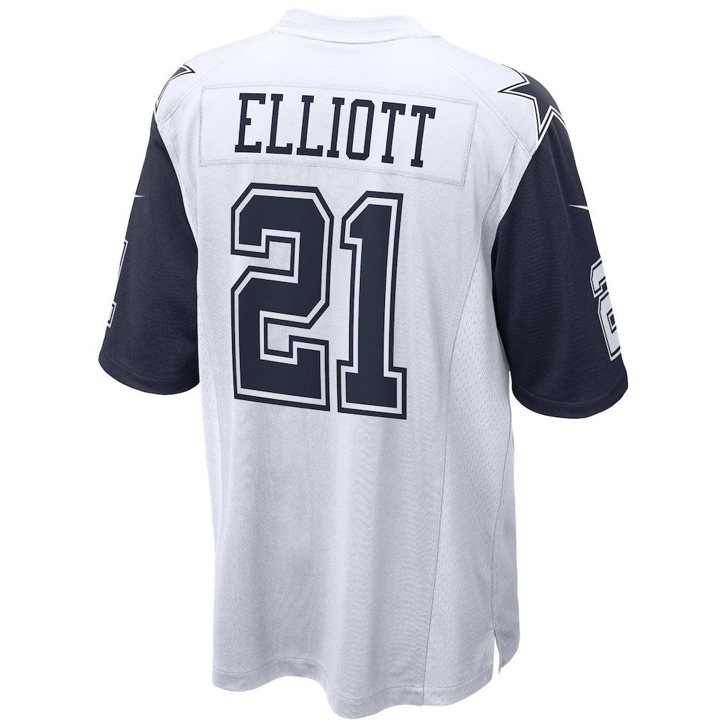 Choea D.Cowboys #21 Ezekiel Elliott White Team Game Jersey