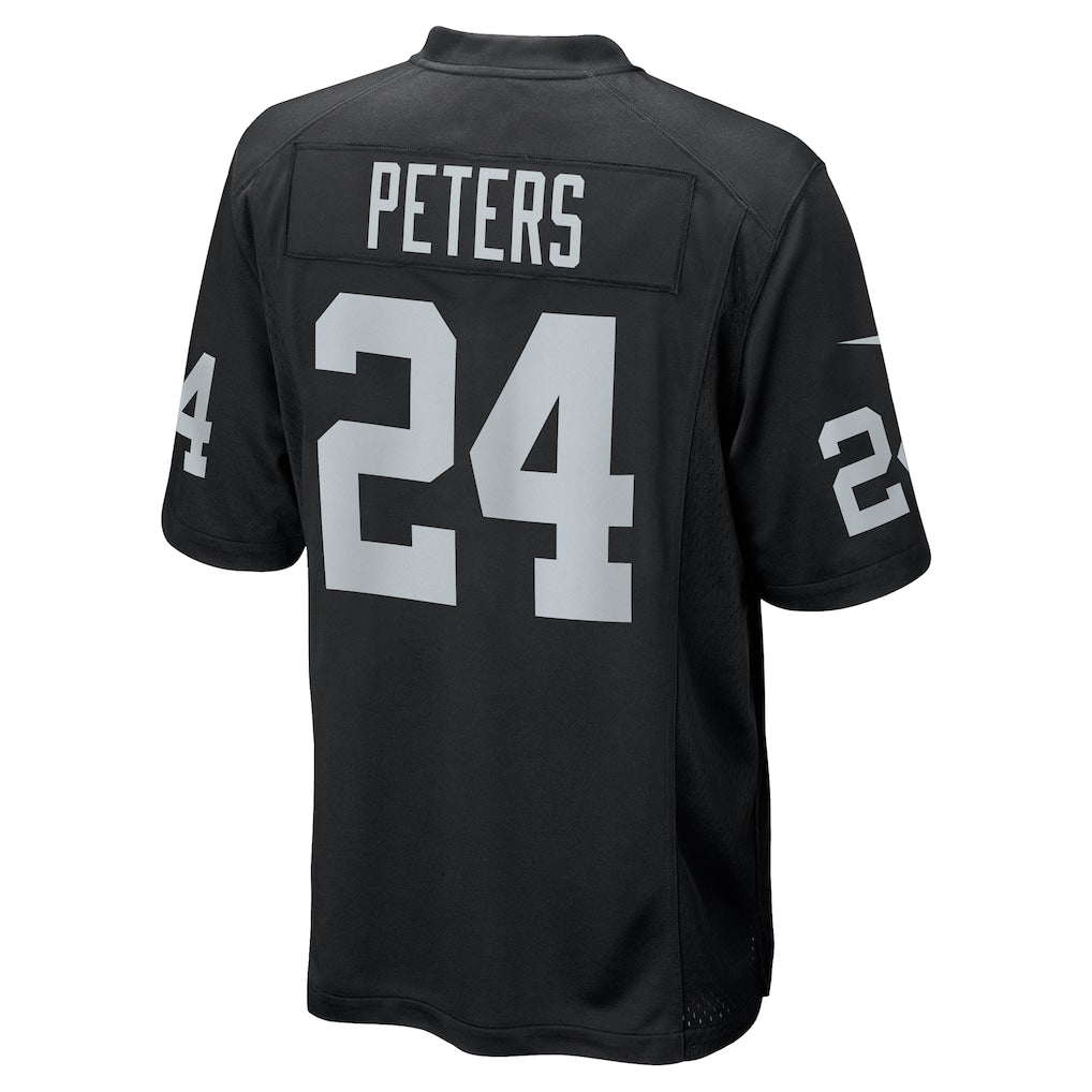 Choea LV.Raiders #24 Marcus Peters Black Team Game Jersey