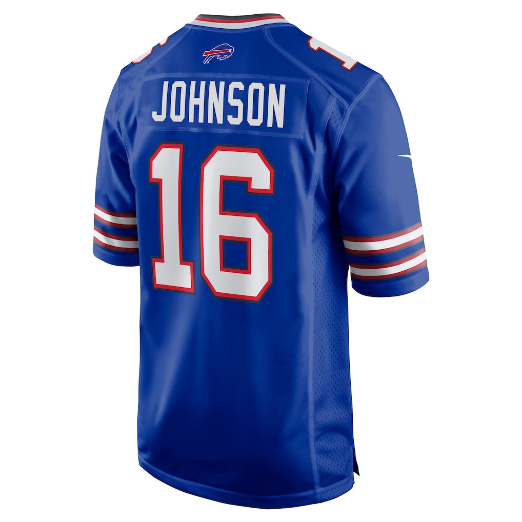 Choea B.Bills #16 Xavier Johnson Royal Game Jersey