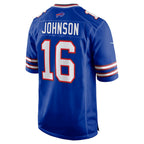 Choea B.Bills #16 Xavier Johnson Royal Game Jersey