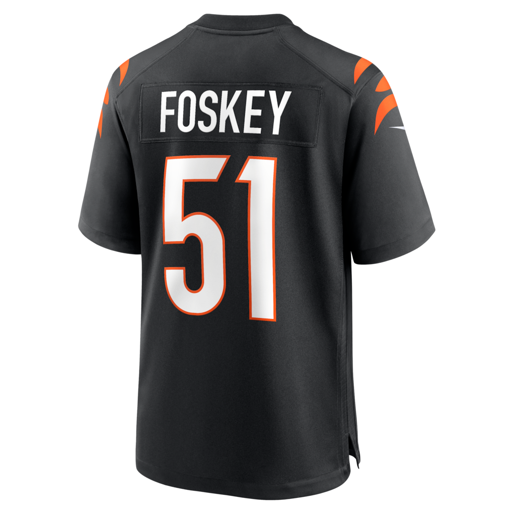 Choea C.Bengals #51 Isaiah Foskey Black Team Game Jersey