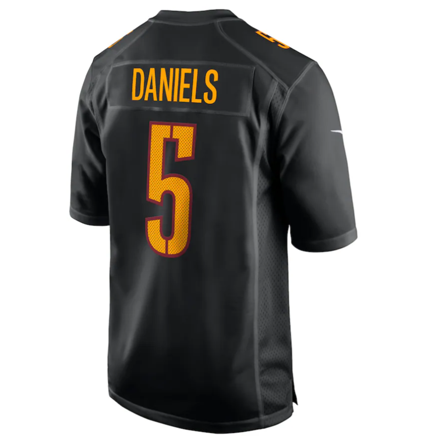 Choea #5 Jayden Daniels Player W.Commanders Carbon Black Fashion Stitched Jersey