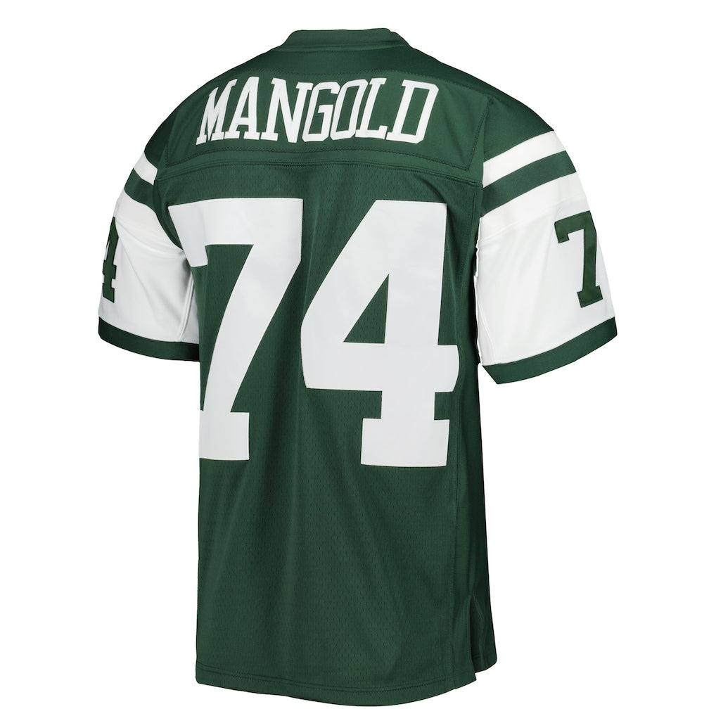 Choea NY.Jets #74 Nick Mangold Mitchell & Ness Green Legacy Replica Jersey