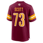 Choea W.Commanders #73 Trent Scott Burgundy Game Jersey