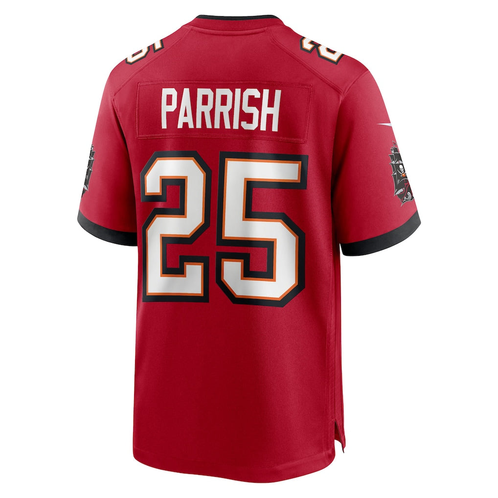 Choea TB.Buccaneers #25 Jacob Parrish Red Team Game Jersey