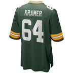 Choea GB.Packers #64 Jerry Kramer Green Team Retired Player Game Jersey