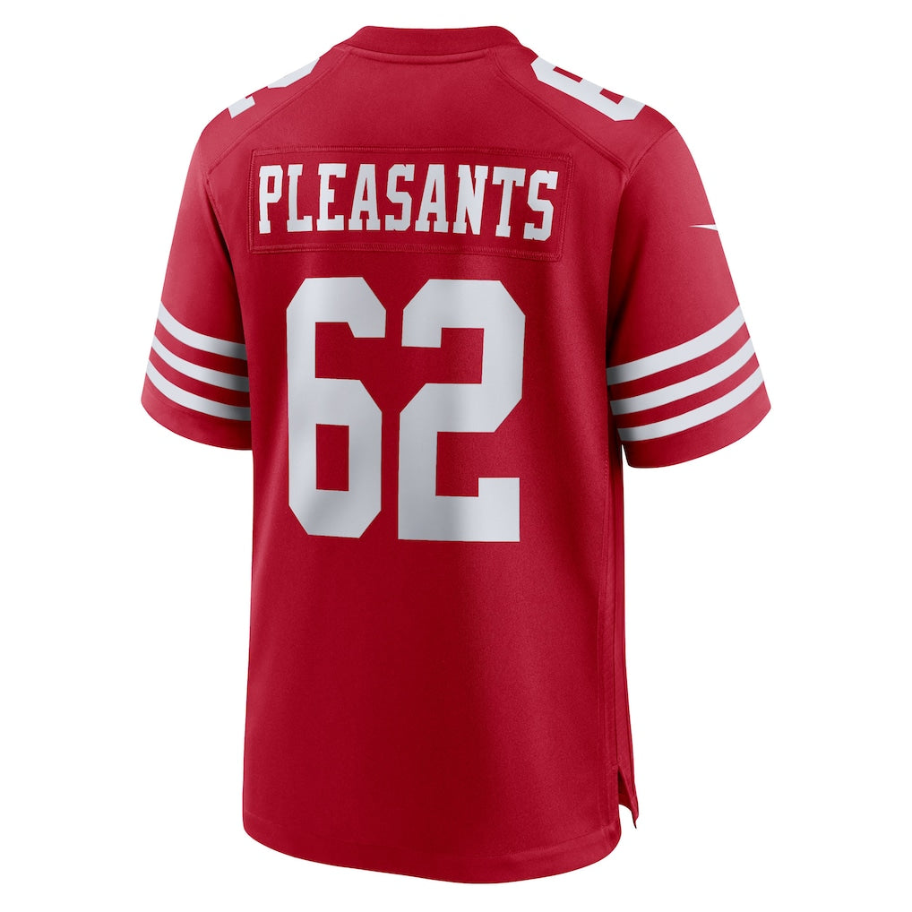 Choea SF.49ers #62 Austen Pleasants Scarlet Team Game Jersey