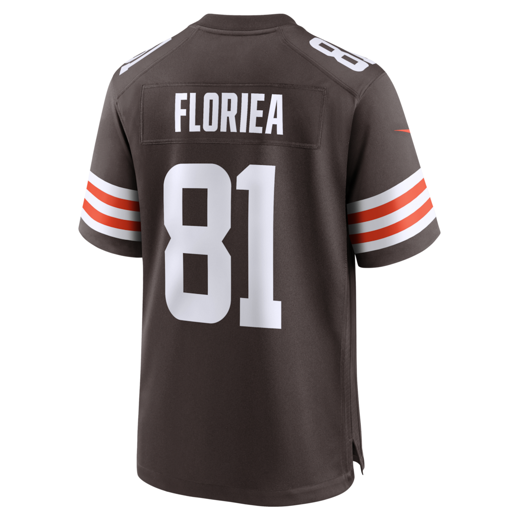 Choea C.Browns #81 Luke Floriea Brown Team Game Jersey