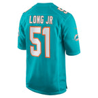 Choea M.Dolphins #51 David Long Jr. Aqua Game Jersey