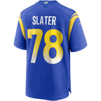 Choea LA.Rams #78 Jackie Slater Royal Game Retired Player Jersey