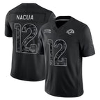 Choea LA.Rams #12 Puka Nacua Player Black Limited 2026 Salute to Service Home Game Stitched Jerseys