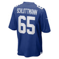 Choea NY.Giants #65 Austin Schlottmann Royal Team Game Jersey