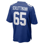Choea NY.Giants #65 Austin Schlottmann Royal Team Game Jersey