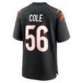 Choea C.Bengals #56 Myles Cole Black Team Game Jersey
