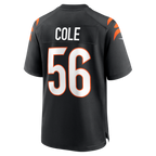 Choea C.Bengals #56 Myles Cole Black Team Game Jersey