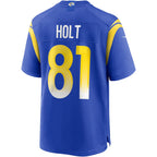 Choea LA.Rams #81 Torry Holt Royal Game Retired Player Jersey